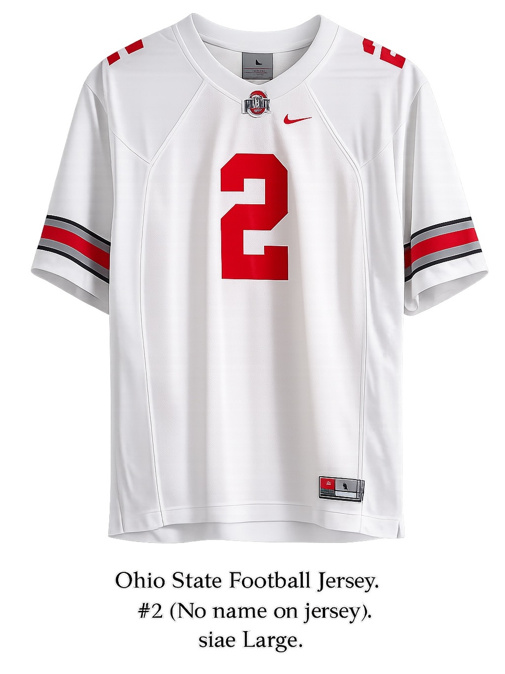 Nike White Football Jersey with Red Accents